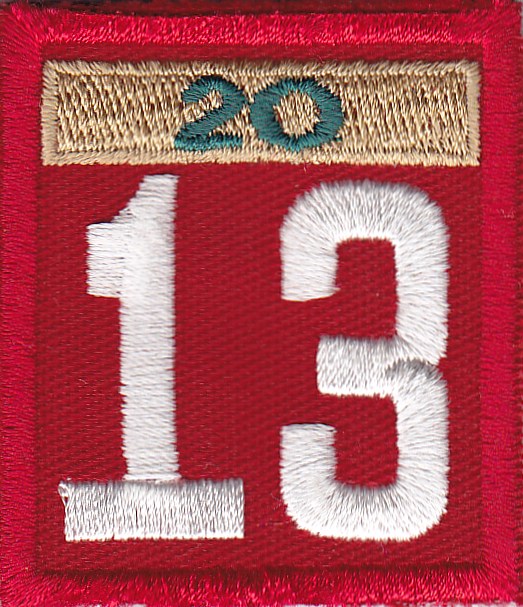 Pack 13 unit numeral patch